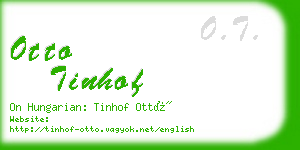 otto tinhof business card